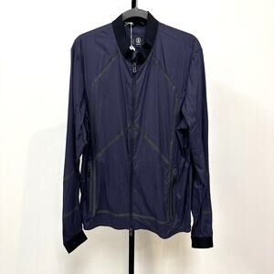 Bogner Lightweight Navy Grey Taping Accent Bomber Jacket XL NEW Fall Full Zip